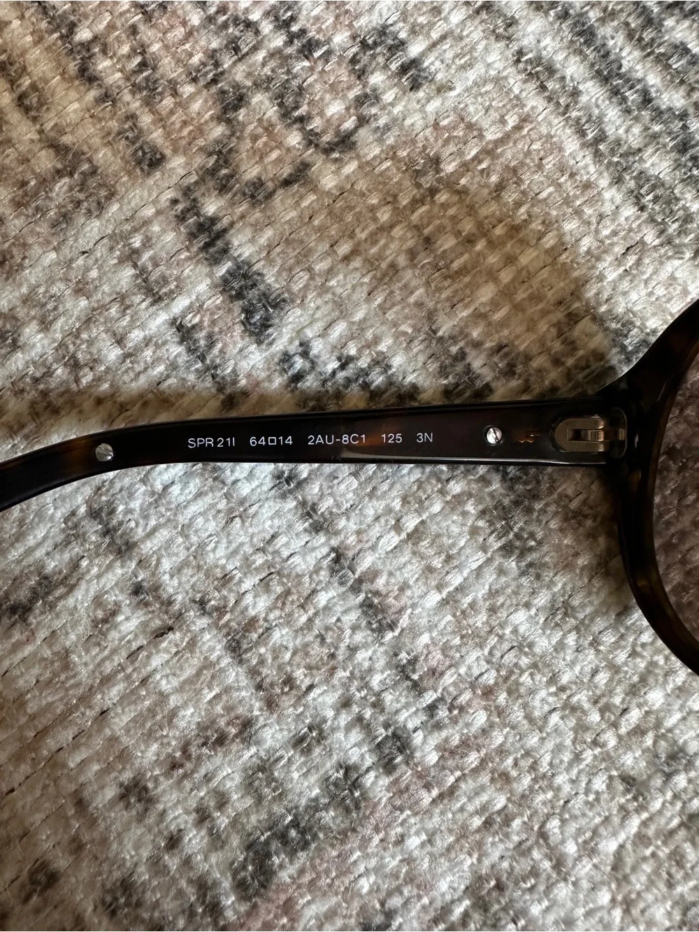 Prada SPR21I Women's Oversized Havana Brown Tortoise Sunglasses